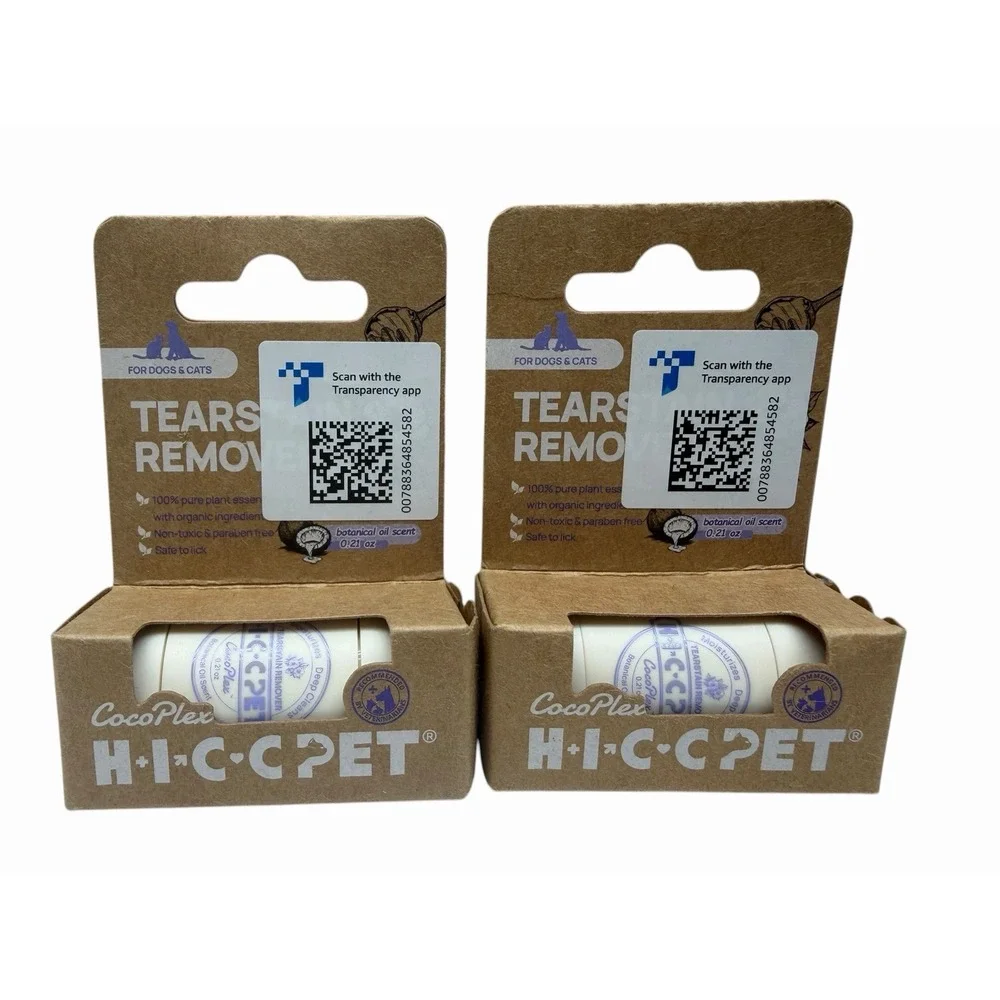 Pack‎ HICC PET Tear Stain Remover Dogs Cats 0.21oz CocoPlex Natural New